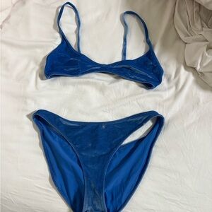 TRIANGL Blue velvet Bikini Set
